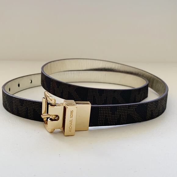 Michael Kors Thin Monogram Belt - Picture 3 of 4